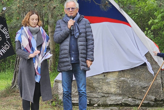 Celebration at the “růžovym palouček” in Zaclerz